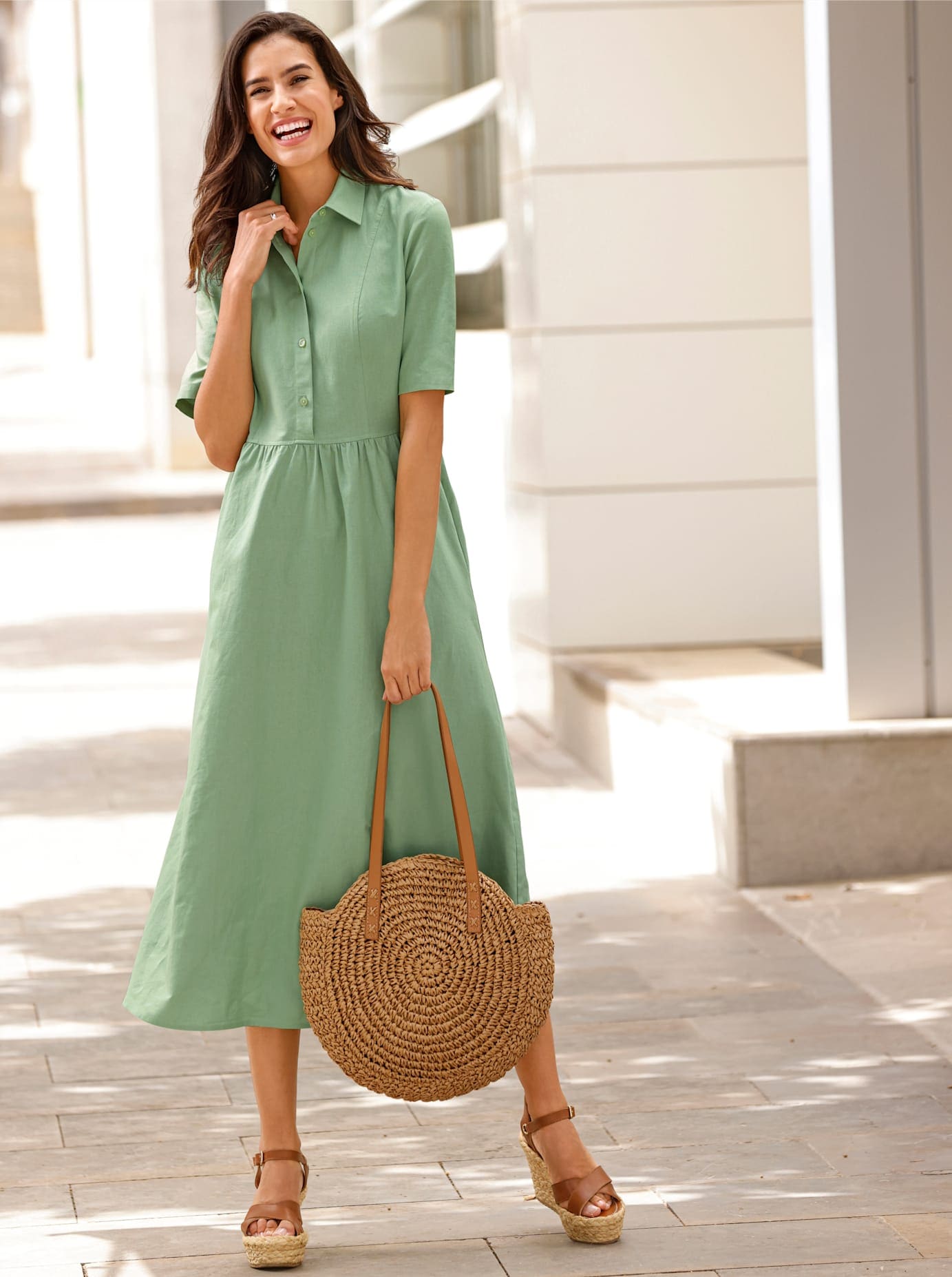 Inspirationen Hemdblusenkleid »Kleid« Inspirationen Hemdblusenkleid »Kleid« von Inspirationen