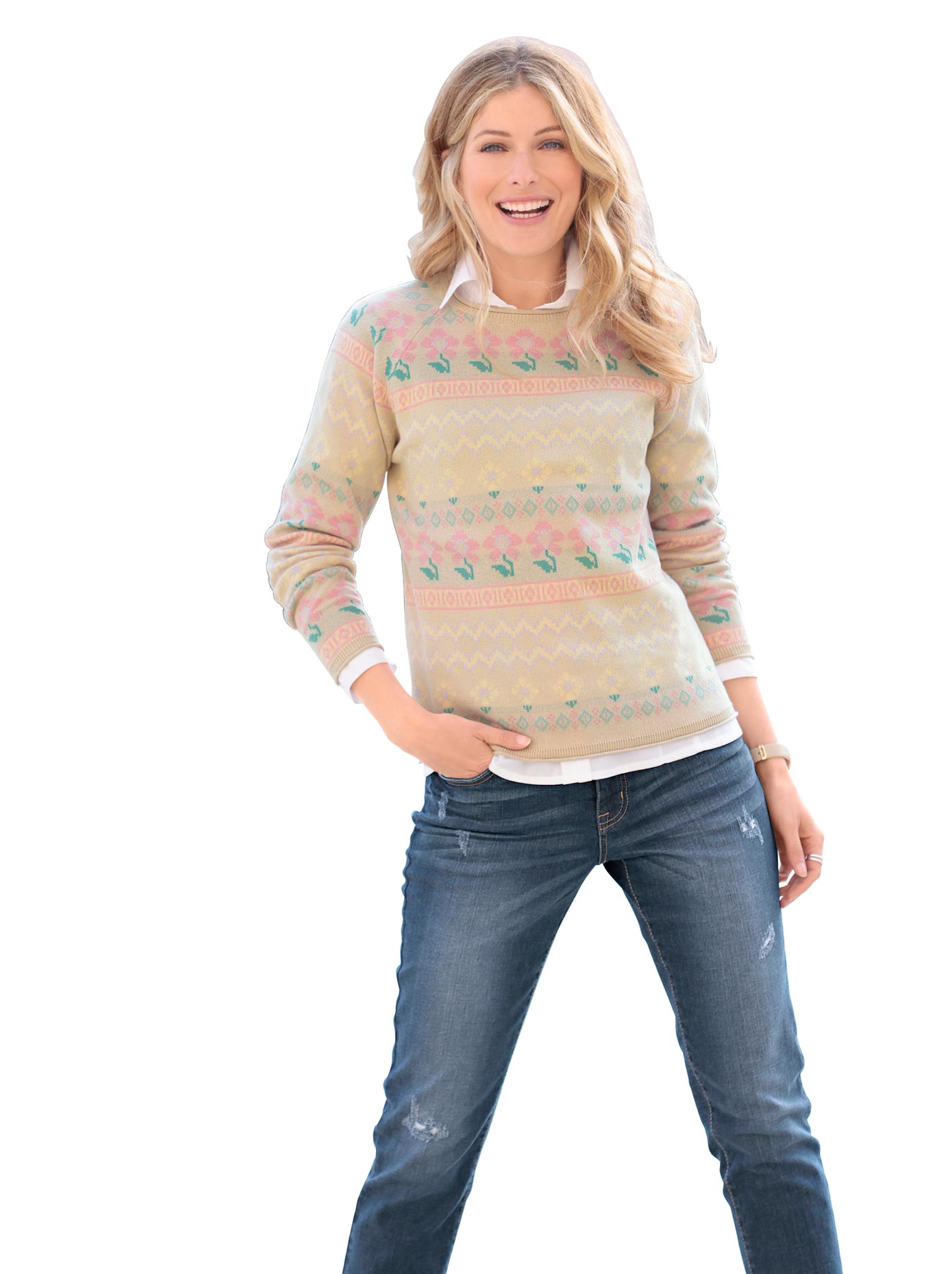 Inspirationen Jacquardpullover »Jacquard-Pullover« von Inspirationen