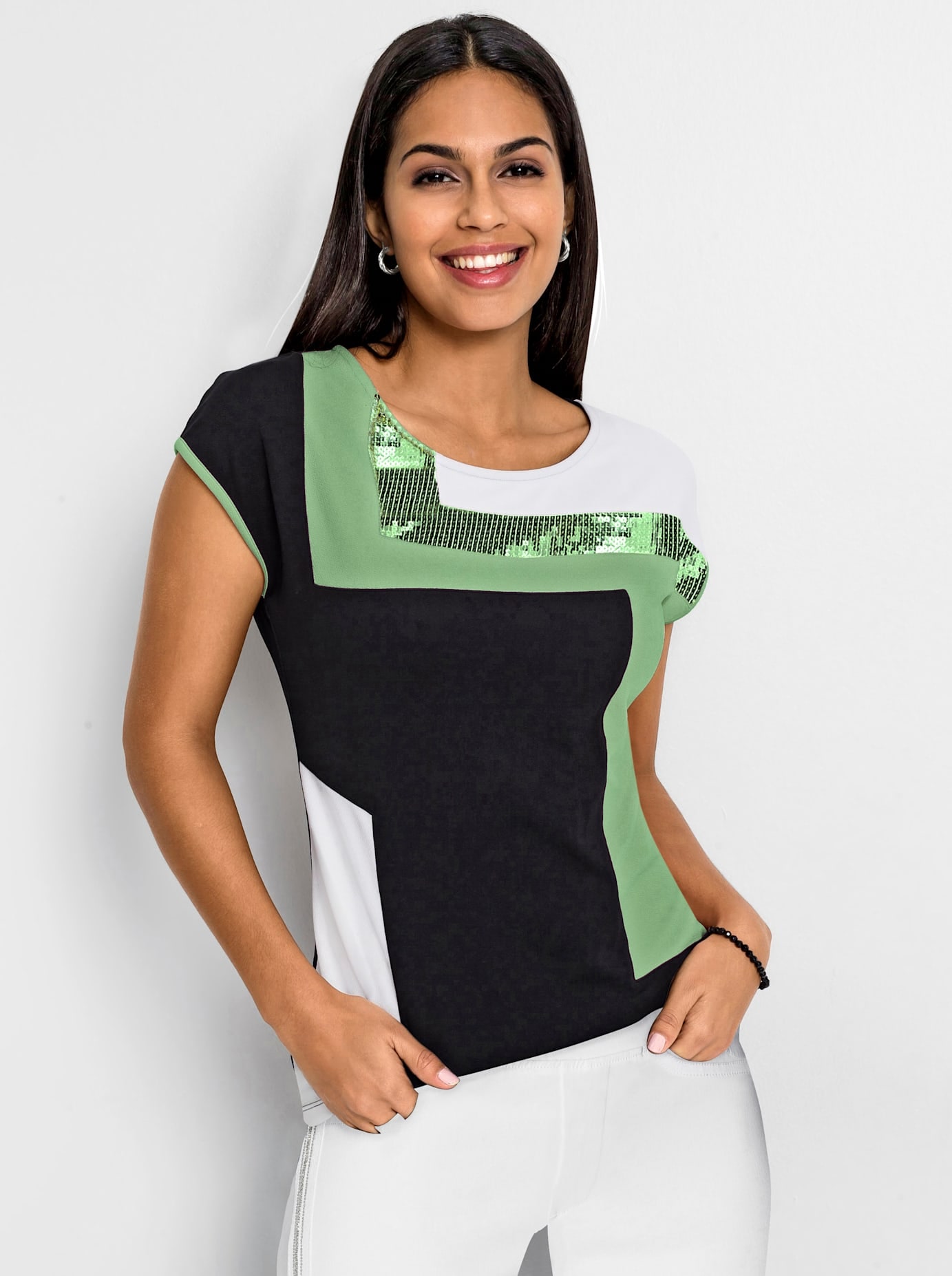 Inspirationen Kurzarmshirt »Patchshirt«, (1 tlg.) Inspirationen Kurzarmshirt »Patchshirt«, (1 tlg.) von Inspirationen