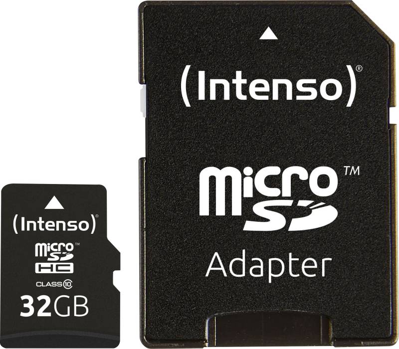 Intenso Speicherkarte »microSDHC Class 10 + SD-Adapter«, (20 MB/s Lesegeschwindigkeit) von Intenso