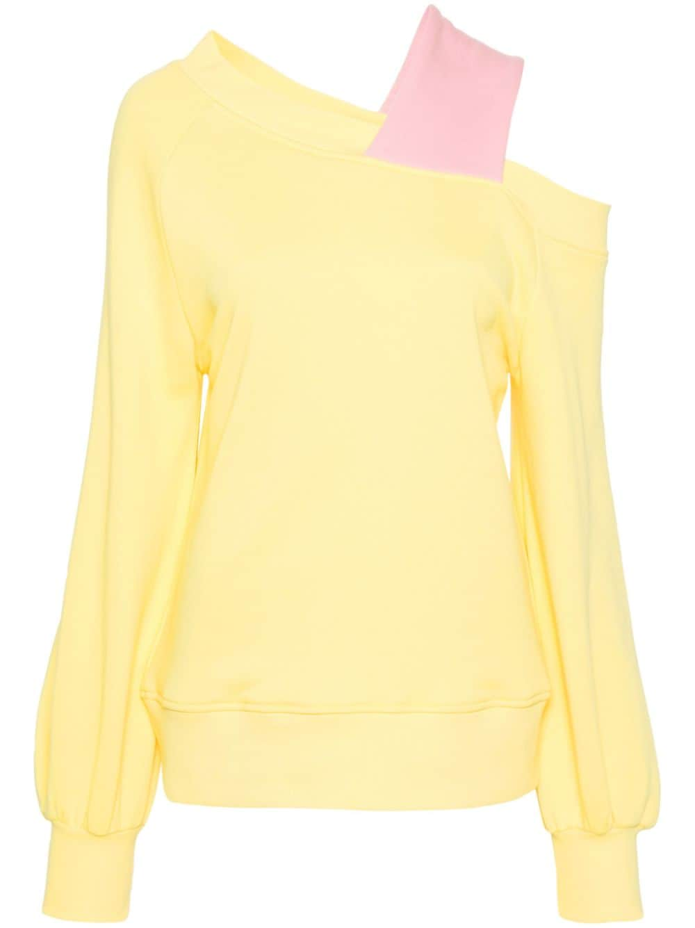 Ioana Ciolacu Nutmeg cold-shoulder sweatshirt - Yellow