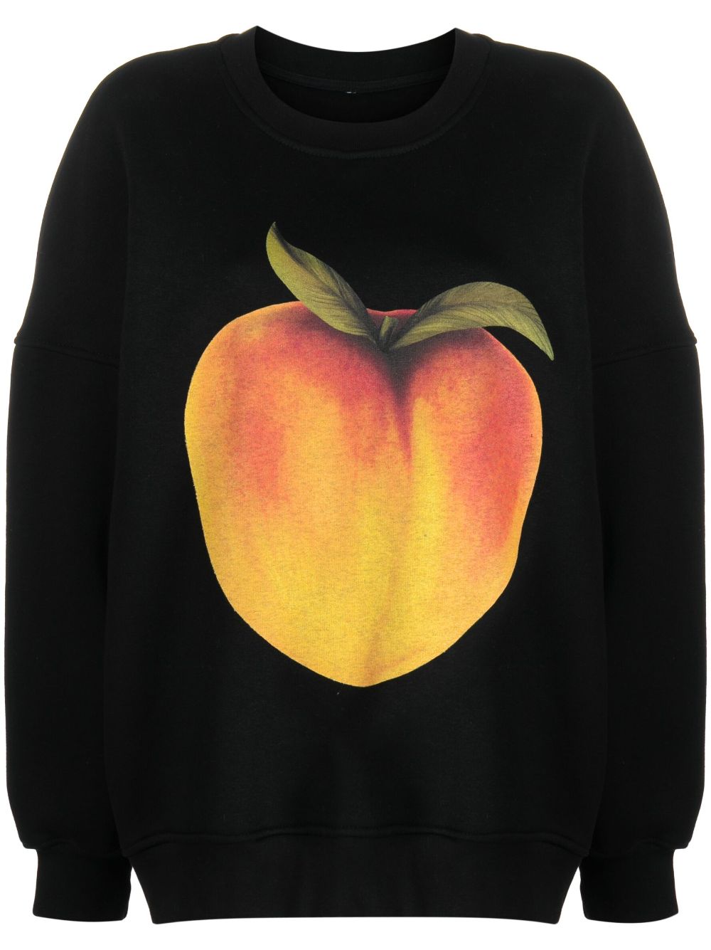 Ioana Ciolacu Peach-print crew-neck sweatshirt - Black von Ioana Ciolacu