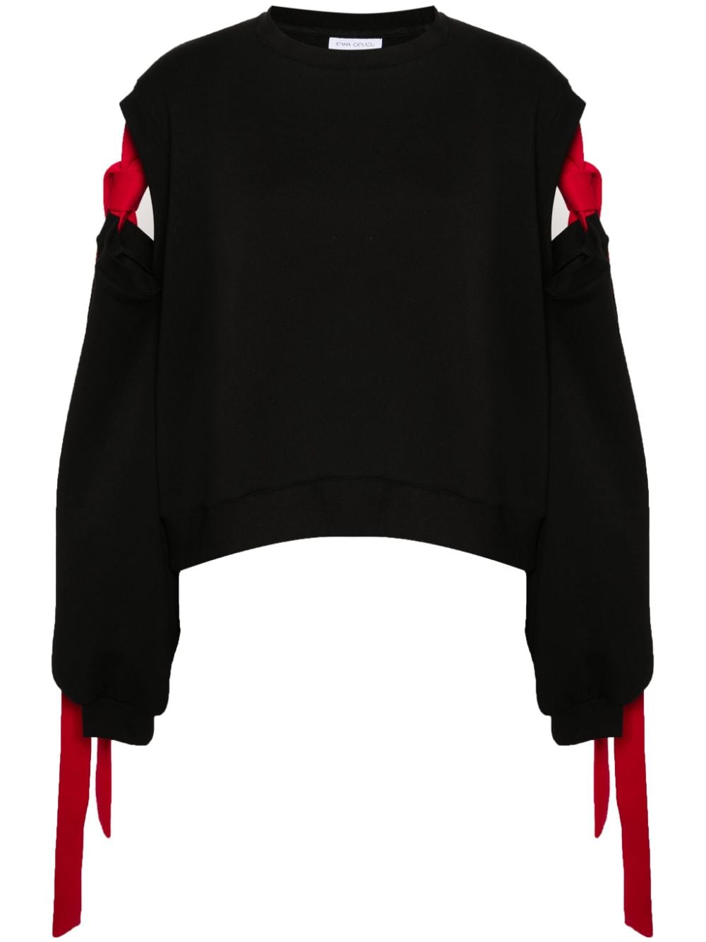 Ioana Ciolacu Stamp cold-shoulder sweatshirt - Black von Ioana Ciolacu