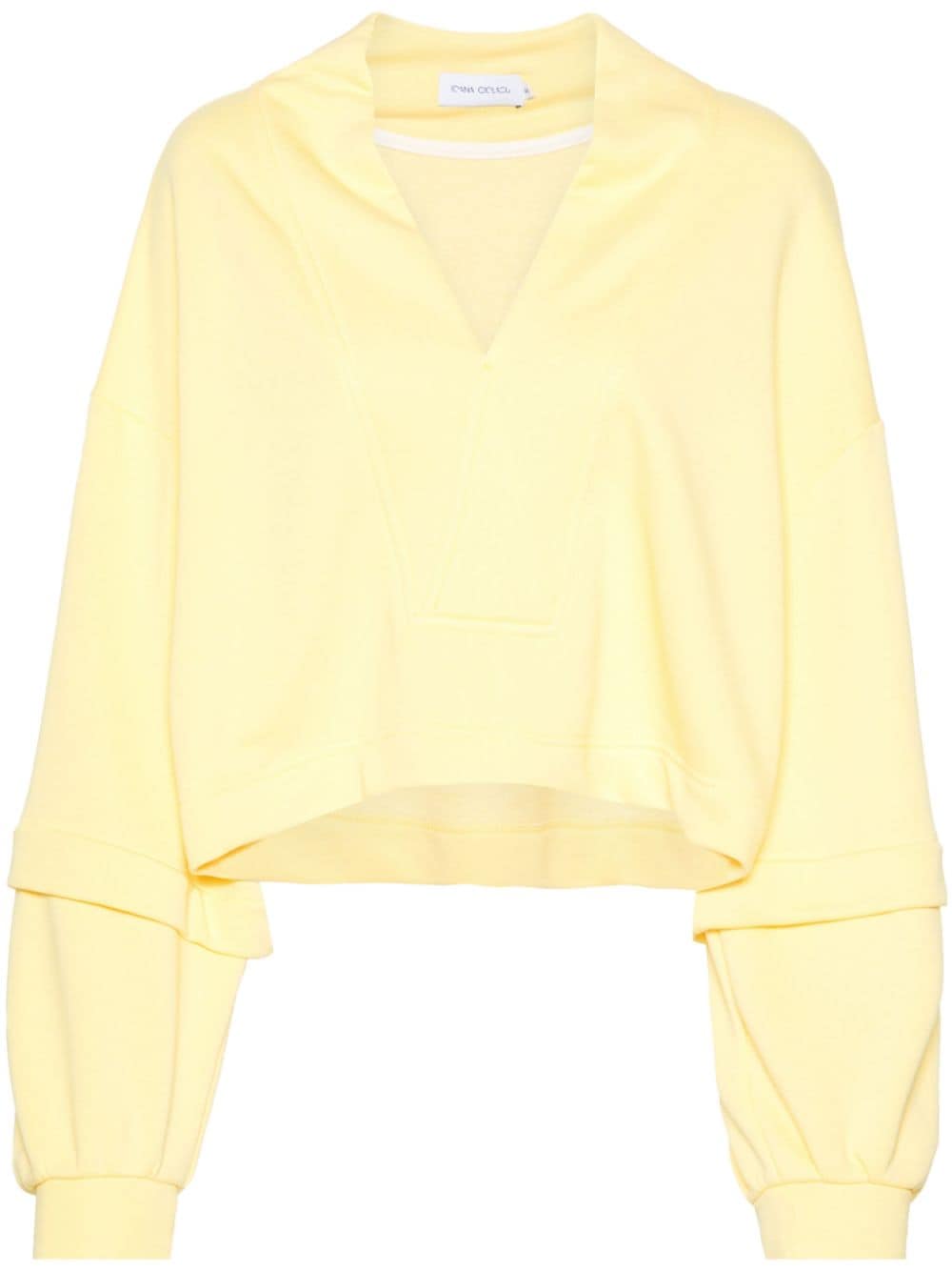 Ioana Ciolacu V-neck long-sleeve sweatshirt - Yellow von Ioana Ciolacu