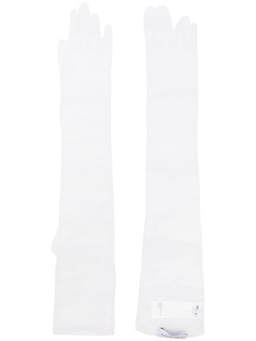 Ioana Ciolacu elbow-length gloves - White von Ioana Ciolacu