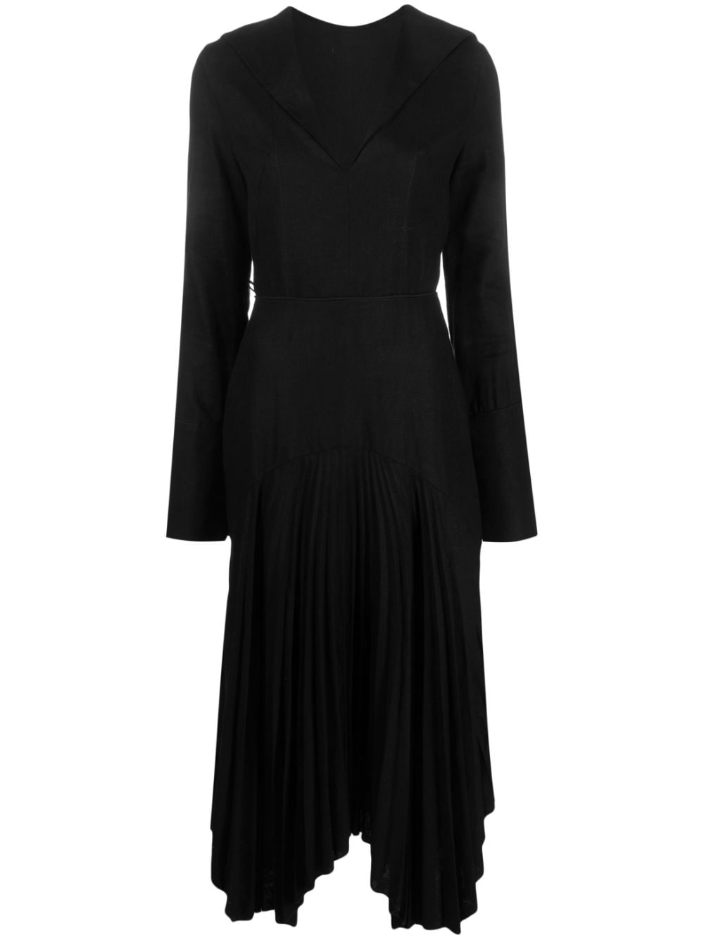 Ioana Ciolacu pleated maxi dress - Black von Ioana Ciolacu