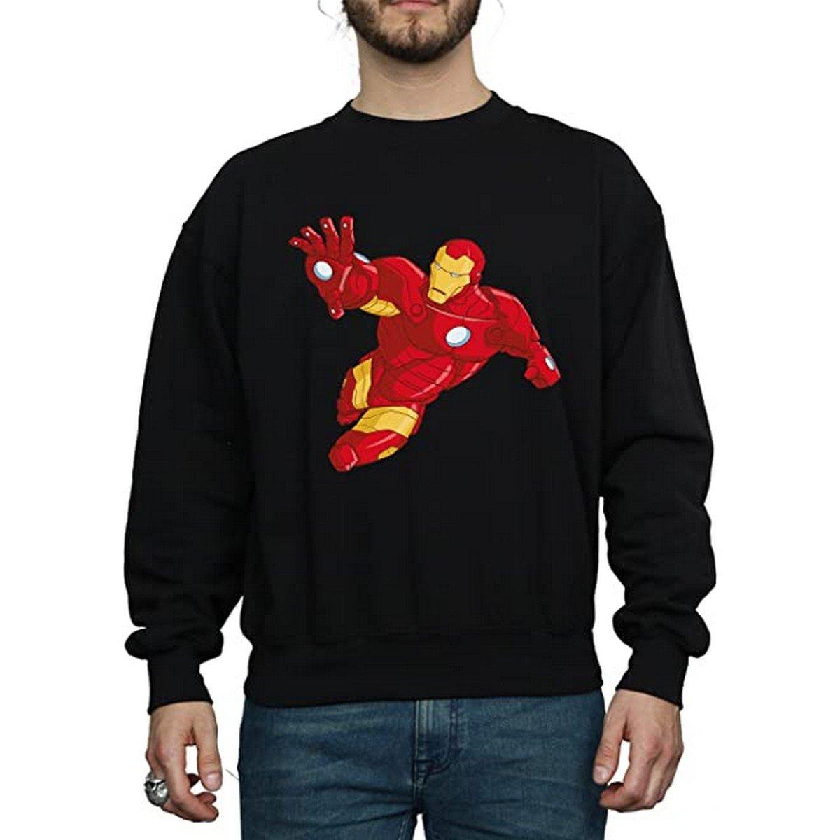 Simple Sweatshirt Herren Schwarz XL von Iron Man