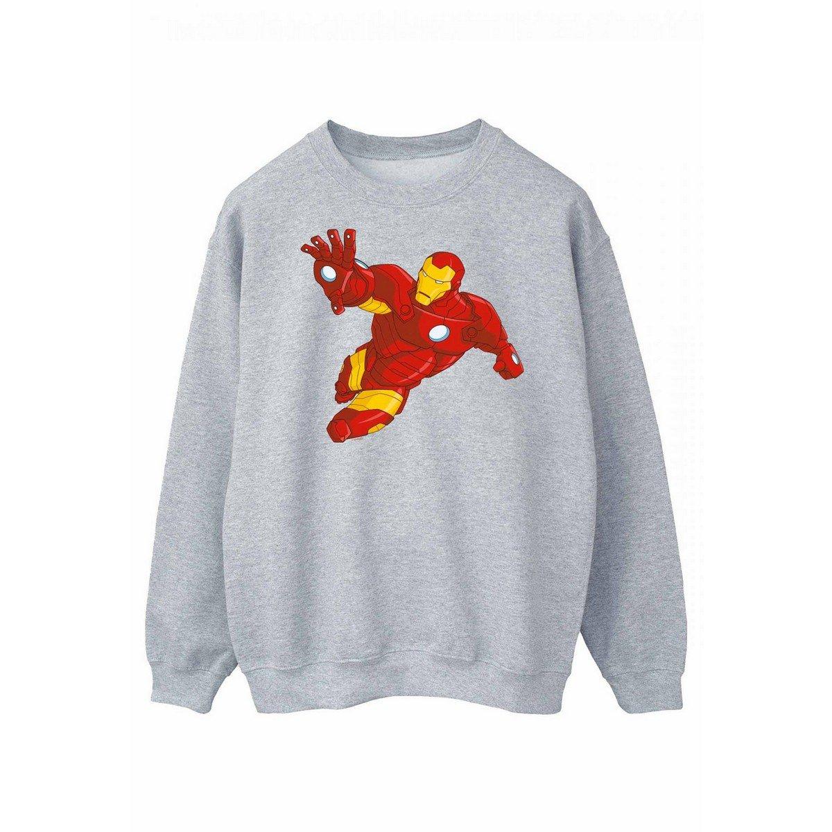 Sweatshirt Damen Perlgrau XL von Iron Man