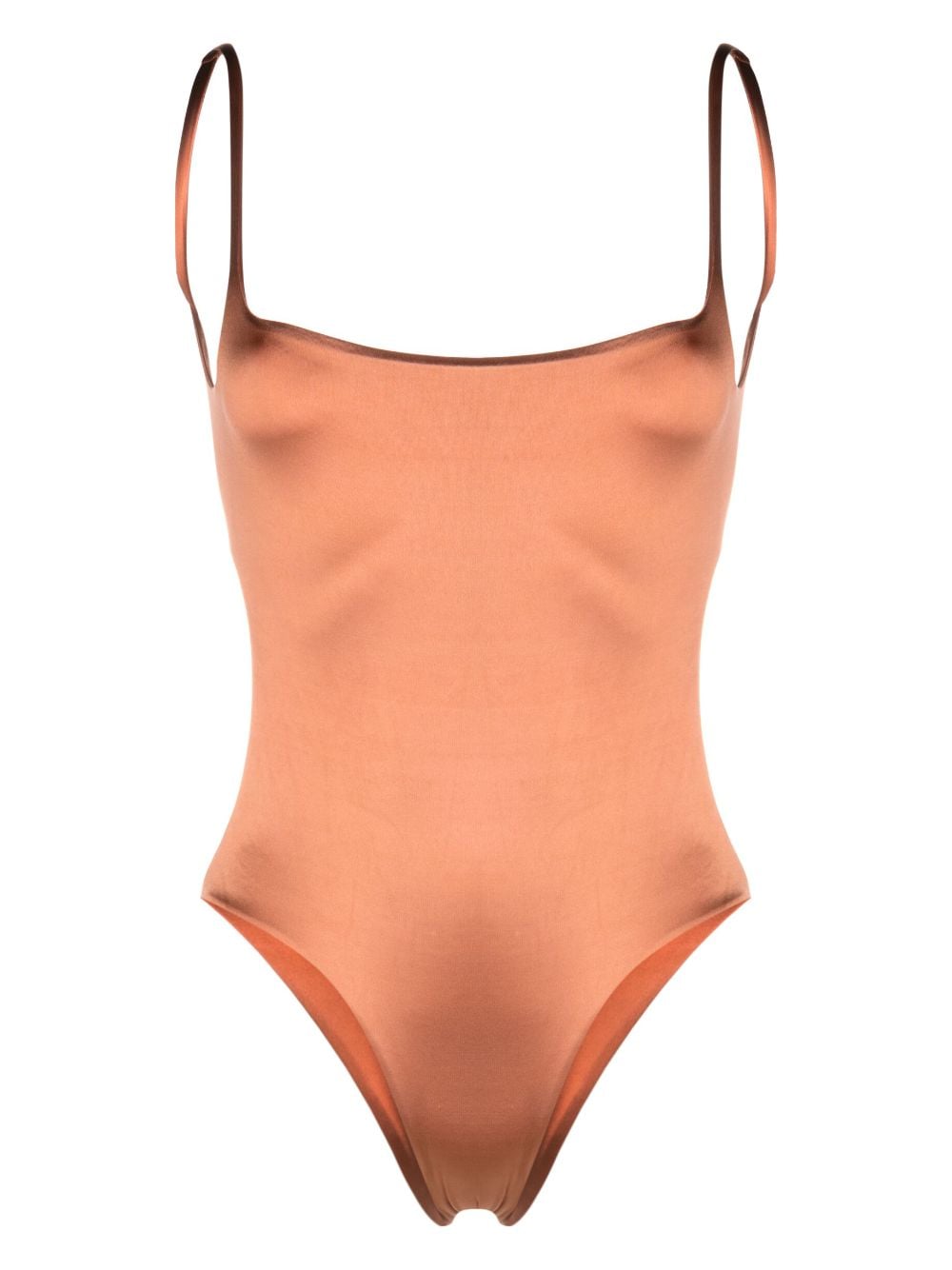 Isa Boulder backless satin one-piece swimsuit - Orange von Isa Boulder