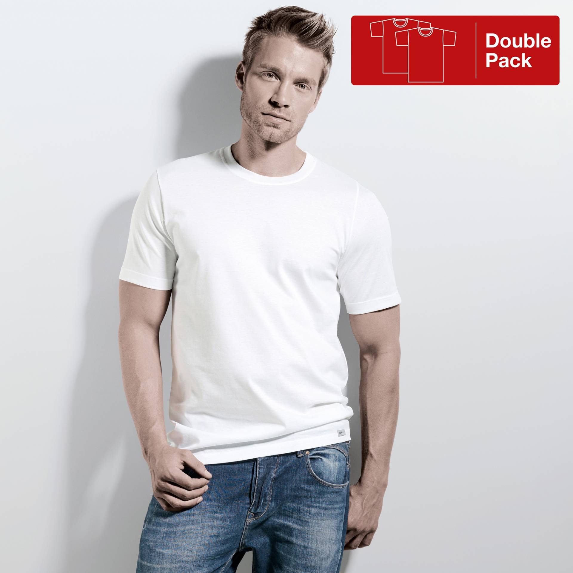 ISA Bodywear Rundhalsshirt »315133 Shirt kurzarm«, (2 tlg., 2er-Pack) von ISA Bodywear