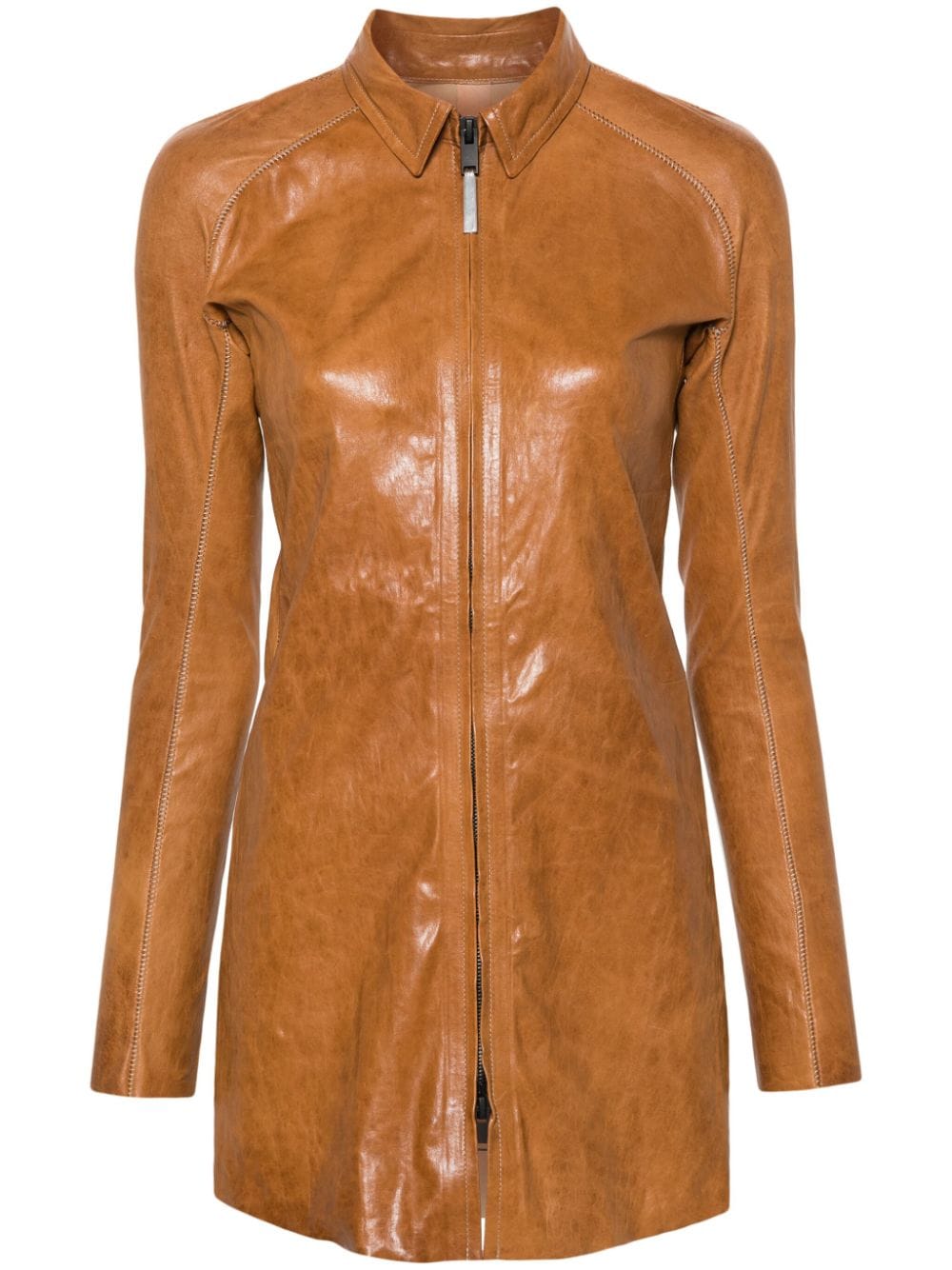 Isaac Sellam Experience exposed-seam leather jacket - Brown von Isaac Sellam Experience