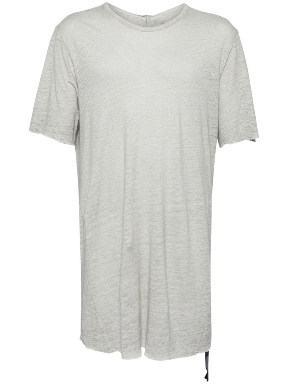 Isaac Sellam Experience leather-strap linen T-shirt - Grey von Isaac Sellam Experience