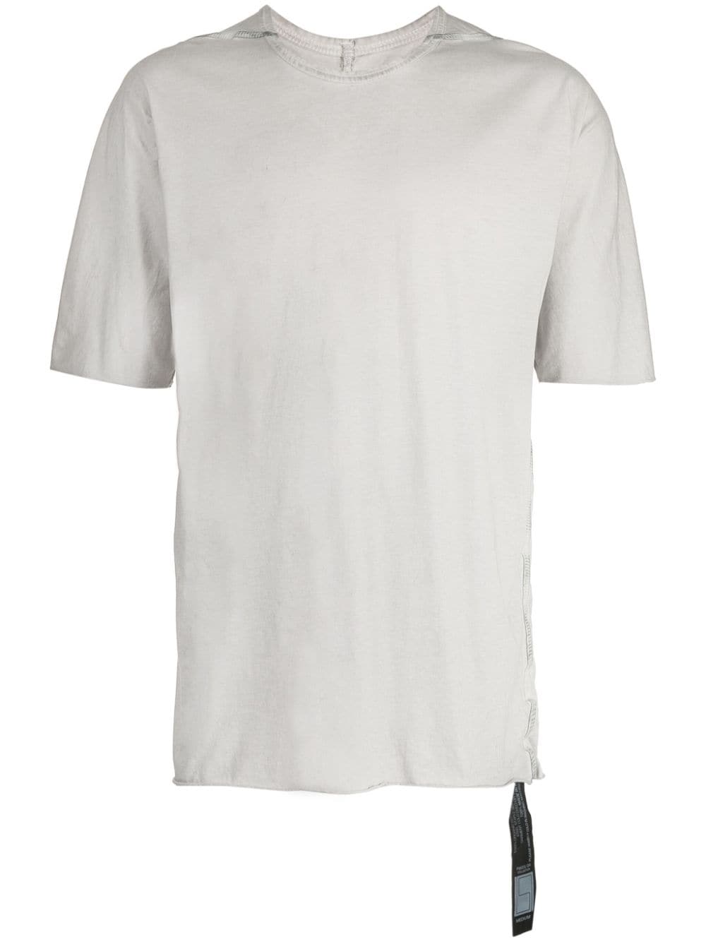 Isaac Sellam Experience leather-strap organic cotton T-shirt - Grey von Isaac Sellam Experience