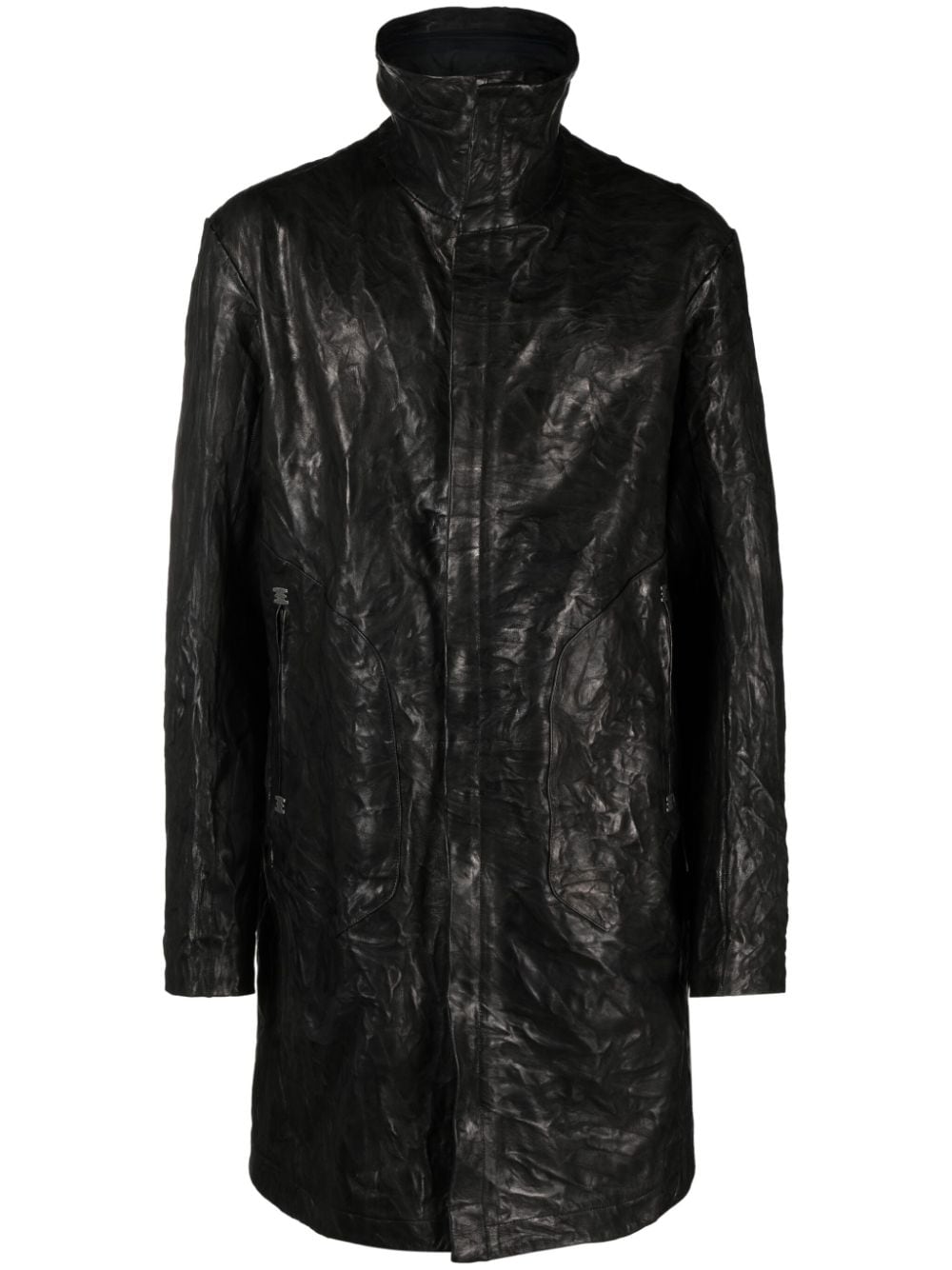 Isaac Sellam Experience leather wrinkled-effect jacket - Black von Isaac Sellam Experience