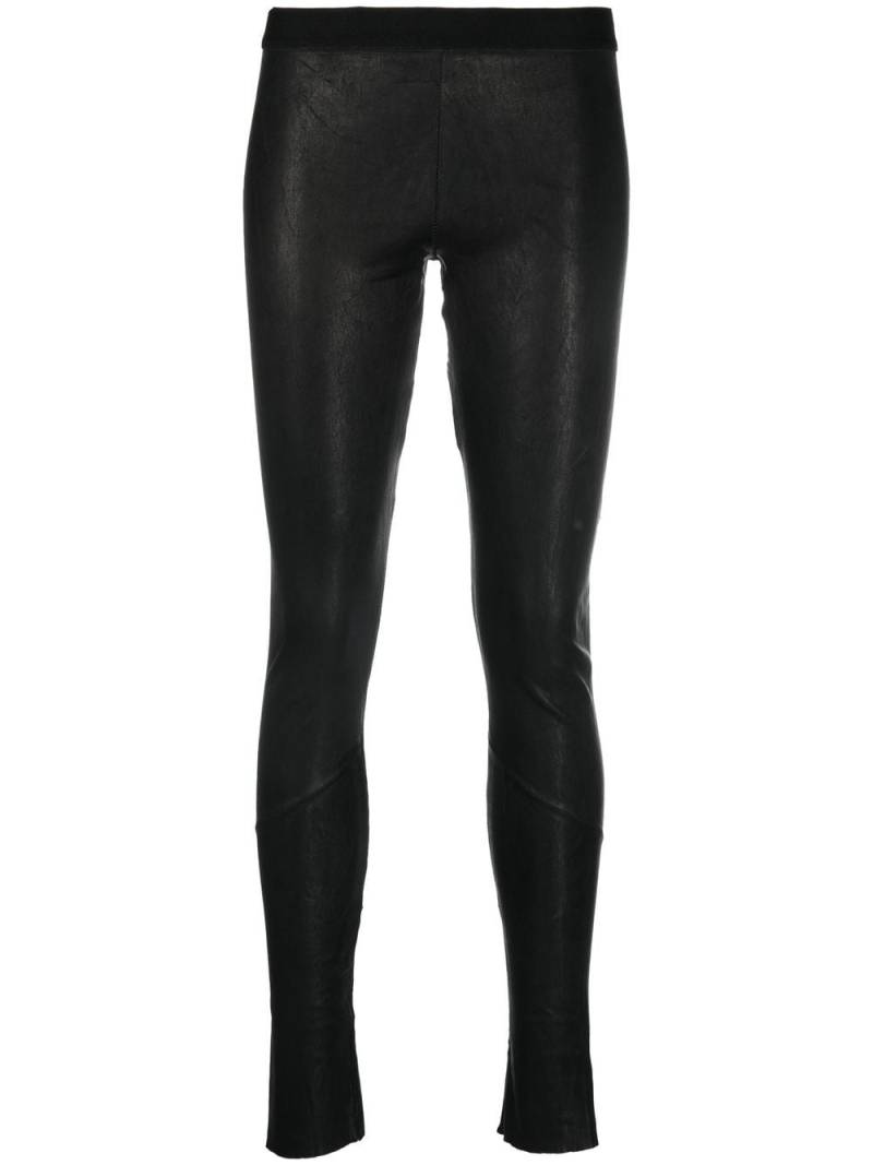 Isaac Sellam Experience low-rise leather leggings - Black von Isaac Sellam Experience