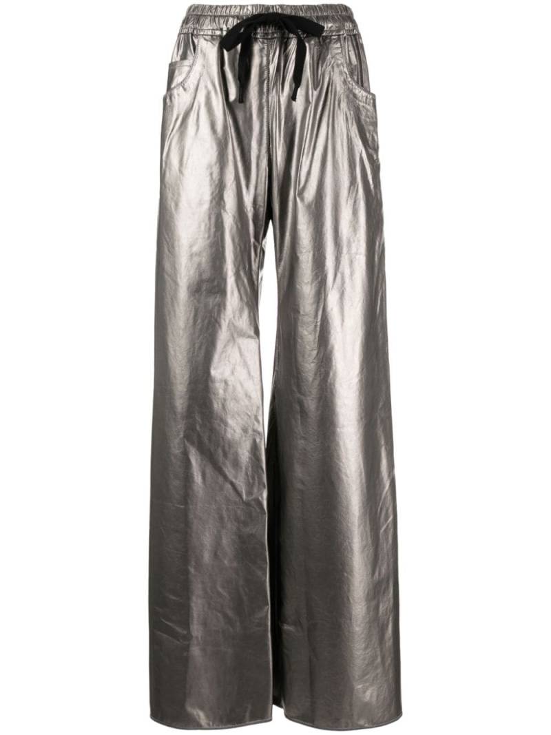 Isaac Sellam Experience metallic-finish drawstring trousers - Silver von Isaac Sellam Experience