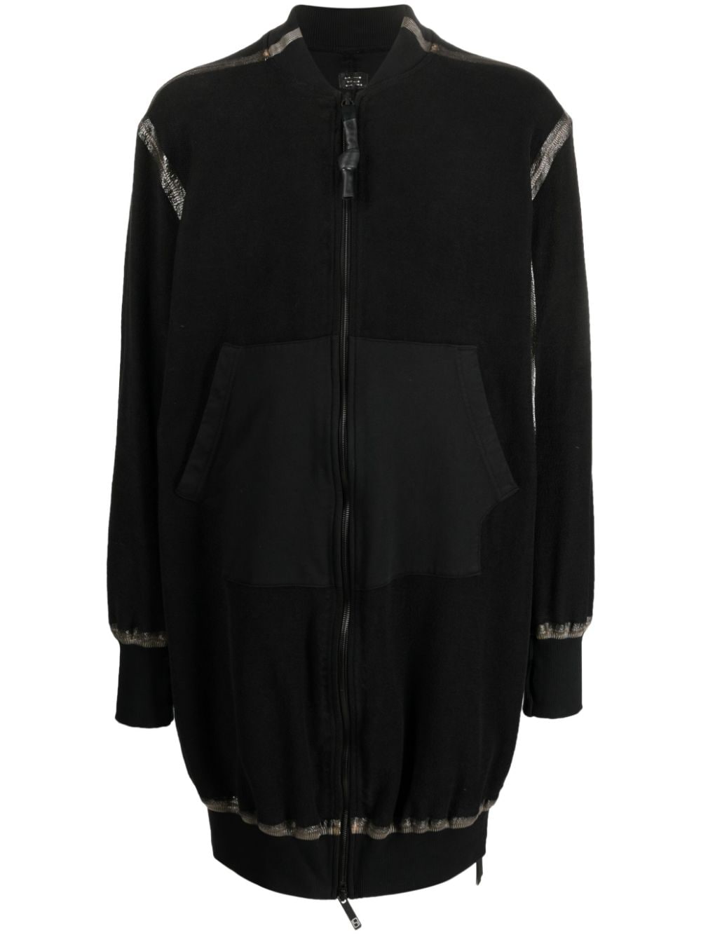 Isaac Sellam Experience seam-detailing zip-up midi coat - Black von Isaac Sellam Experience