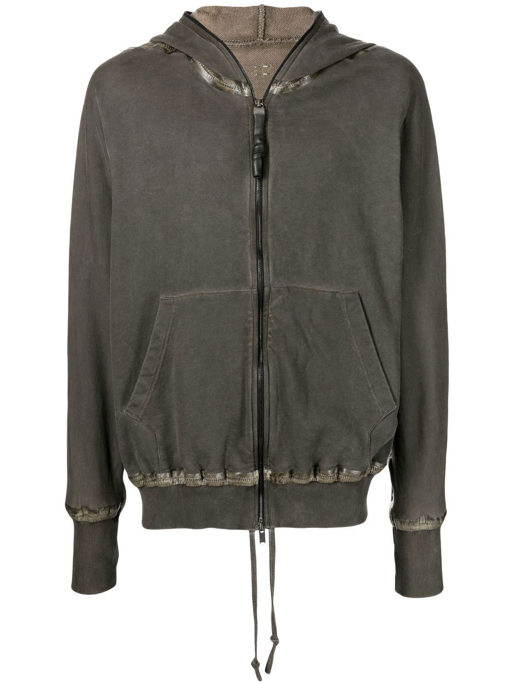 Isaac Sellam Experience tape-embellished zip-up hoodie - Grey von Isaac Sellam Experience