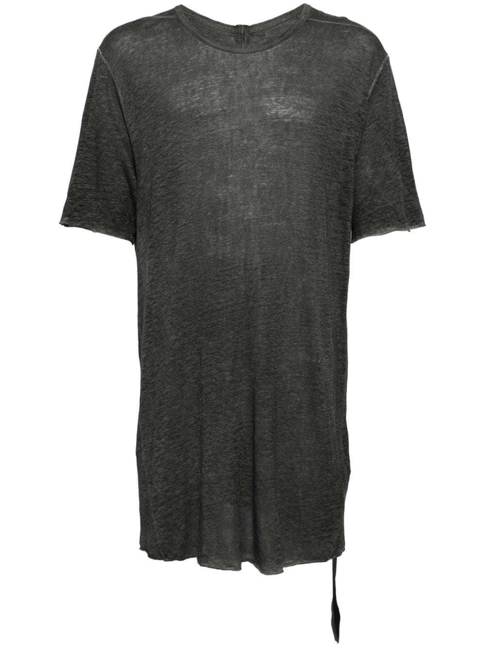 Isaac Sellam Experience zip-detailing linen T-shirt - Grey von Isaac Sellam Experience