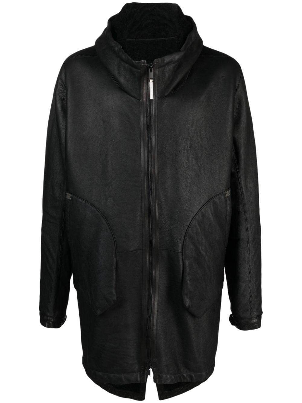 Isaac Sellam Experience zip-up hooded coat - Black von Isaac Sellam Experience