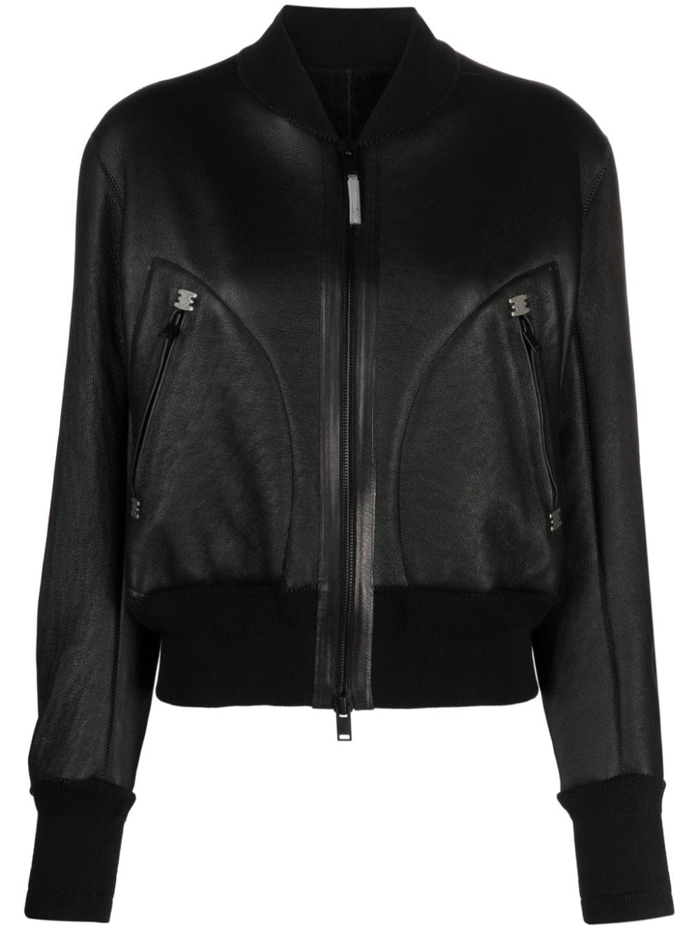 Isaac Sellam Experience zip-up leather bomber jacket - Black von Isaac Sellam Experience