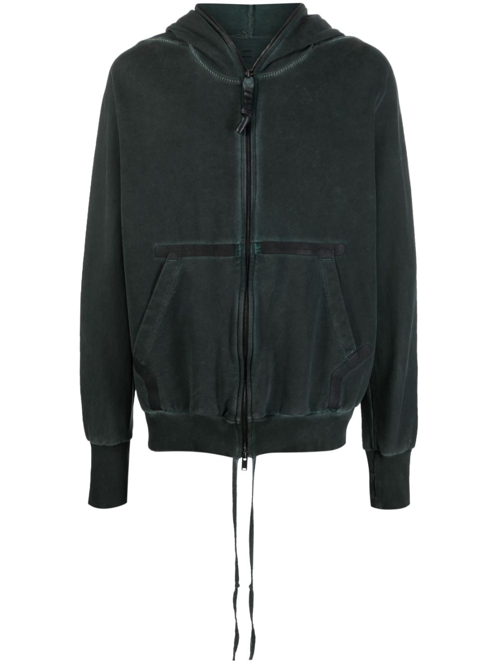 Isaac Sellam Experience zipped cotton hoodie jacket - Green von Isaac Sellam Experience