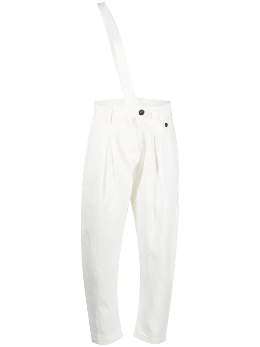 Isabel Benenato high-waisted linen trousers - White von Isabel Benenato