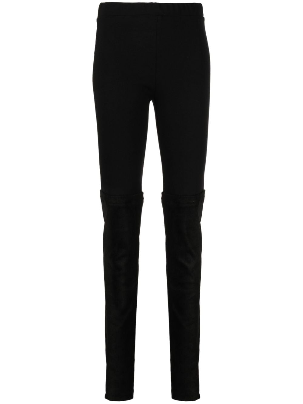 Isabel Benenato layered slim-cut trousers - Black von Isabel Benenato