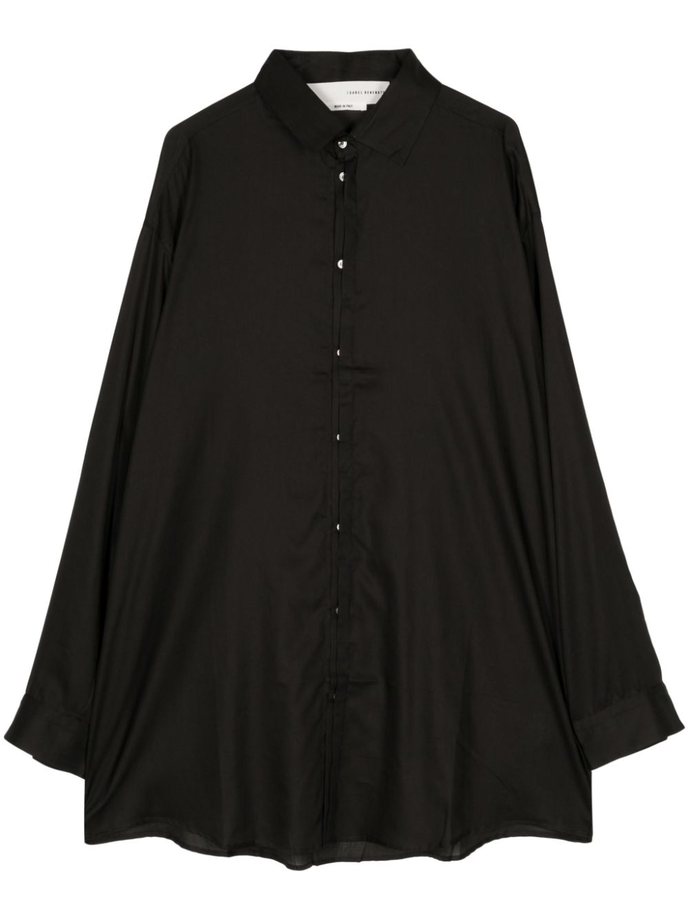 Isabel Benenato long-length cotton shirt - Black von Isabel Benenato