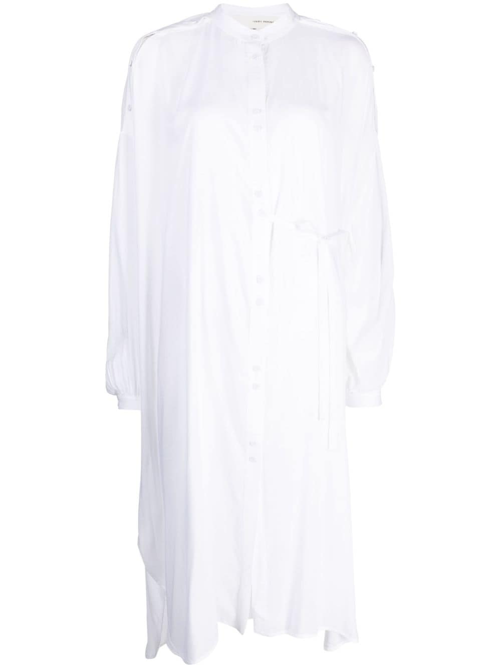 Isabel Benenato long-sleeve button-up dress - White von Isabel Benenato