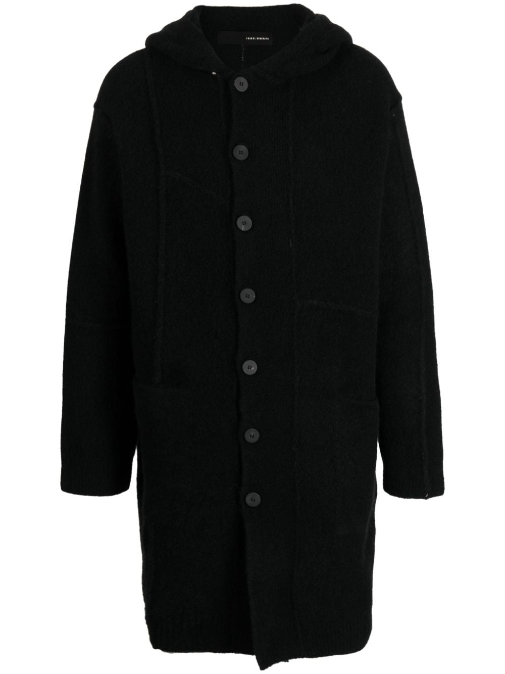 Isabel Benenato panelled exposed-seam coat - Black von Isabel Benenato