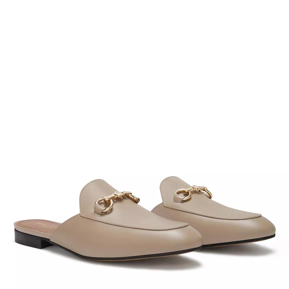 Isabel Bernard Loafers & Ballerinas - Vendôme Fleur calfskin leather slipper loafers - Gr. 38 (EU) - in Taupe - für Damen von Isabel Bernard