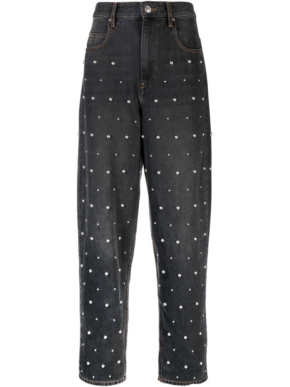 MARANT ÉTOILE Corsysr pearl-embellished baggy jeans - Black von MARANT ÉTOILE