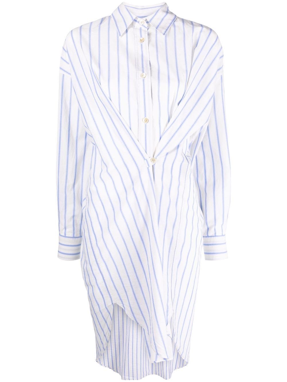MARANT ÉTOILE asymmetric striped shirt dress - Neutrals von MARANT ÉTOILE