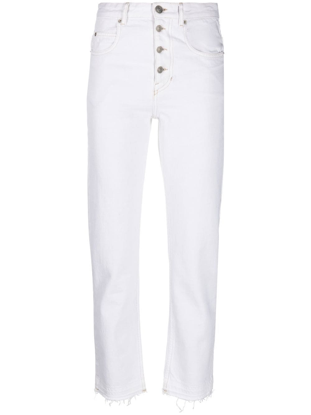 MARANT ÉTOILE cropped straight-leg jeans - White von MARANT ÉTOILE