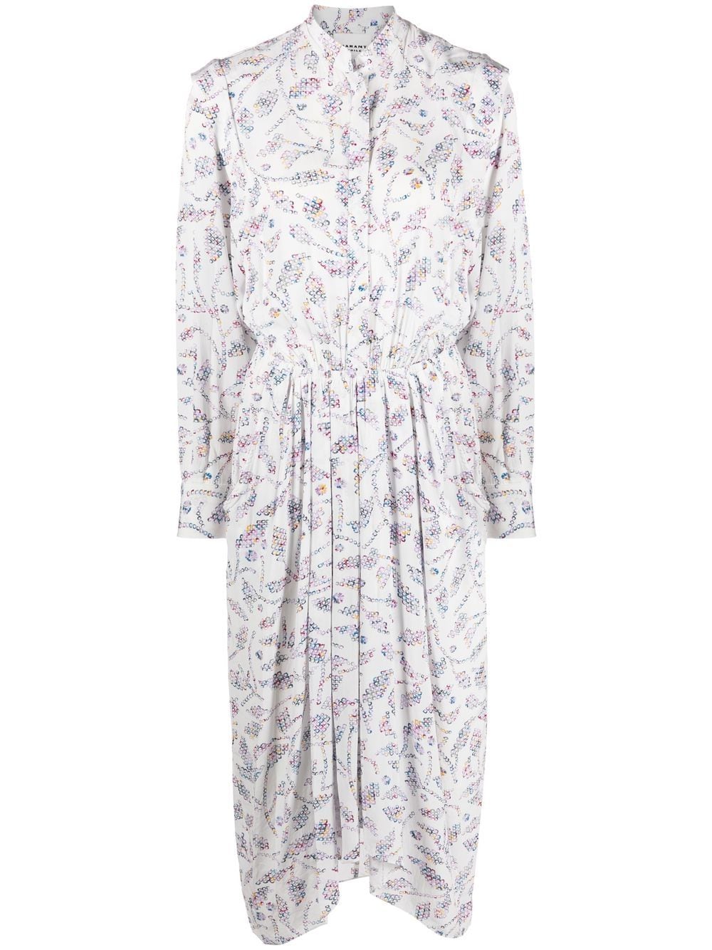 MARANT ÉTOILE crystal-print shirtdress - White von MARANT ÉTOILE