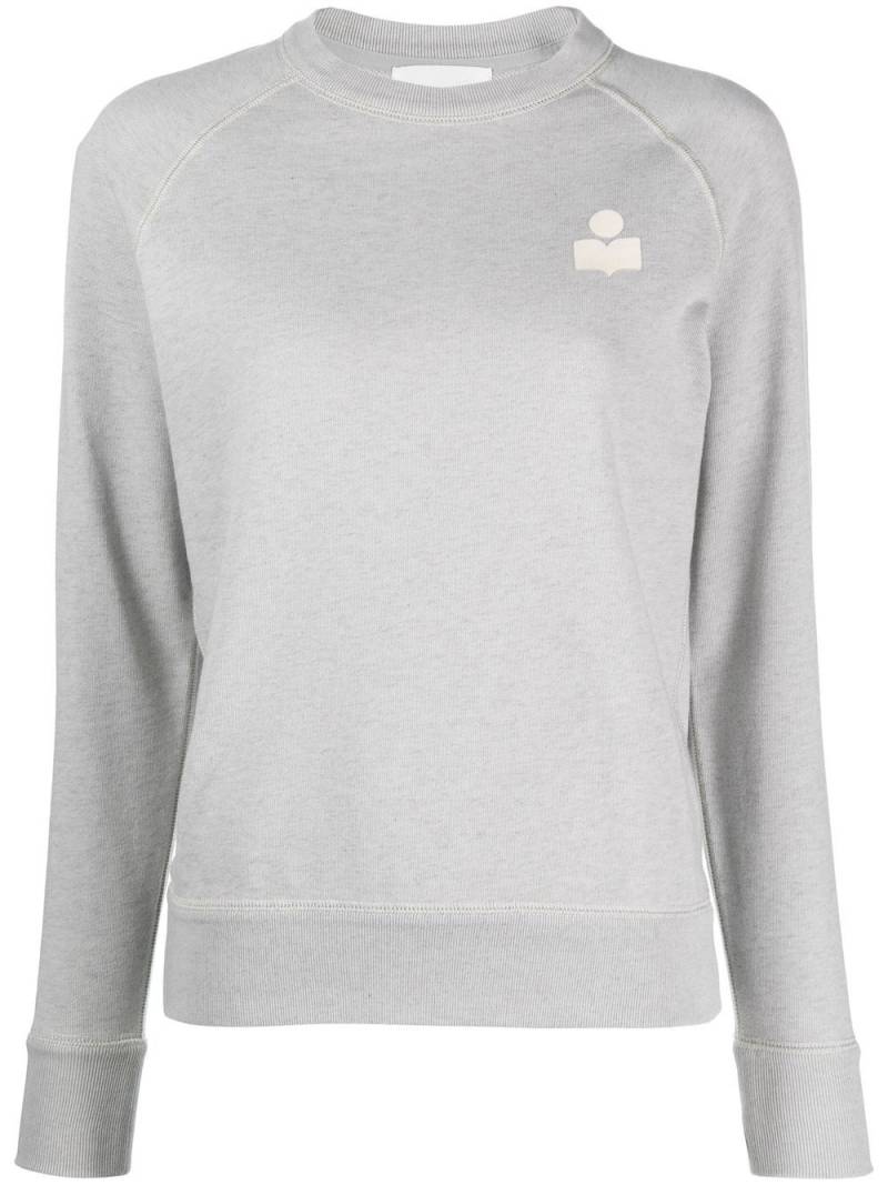 MARANT ÉTOILE embroidered logo crew-neck sweatshirt - Neutrals von MARANT ÉTOILE