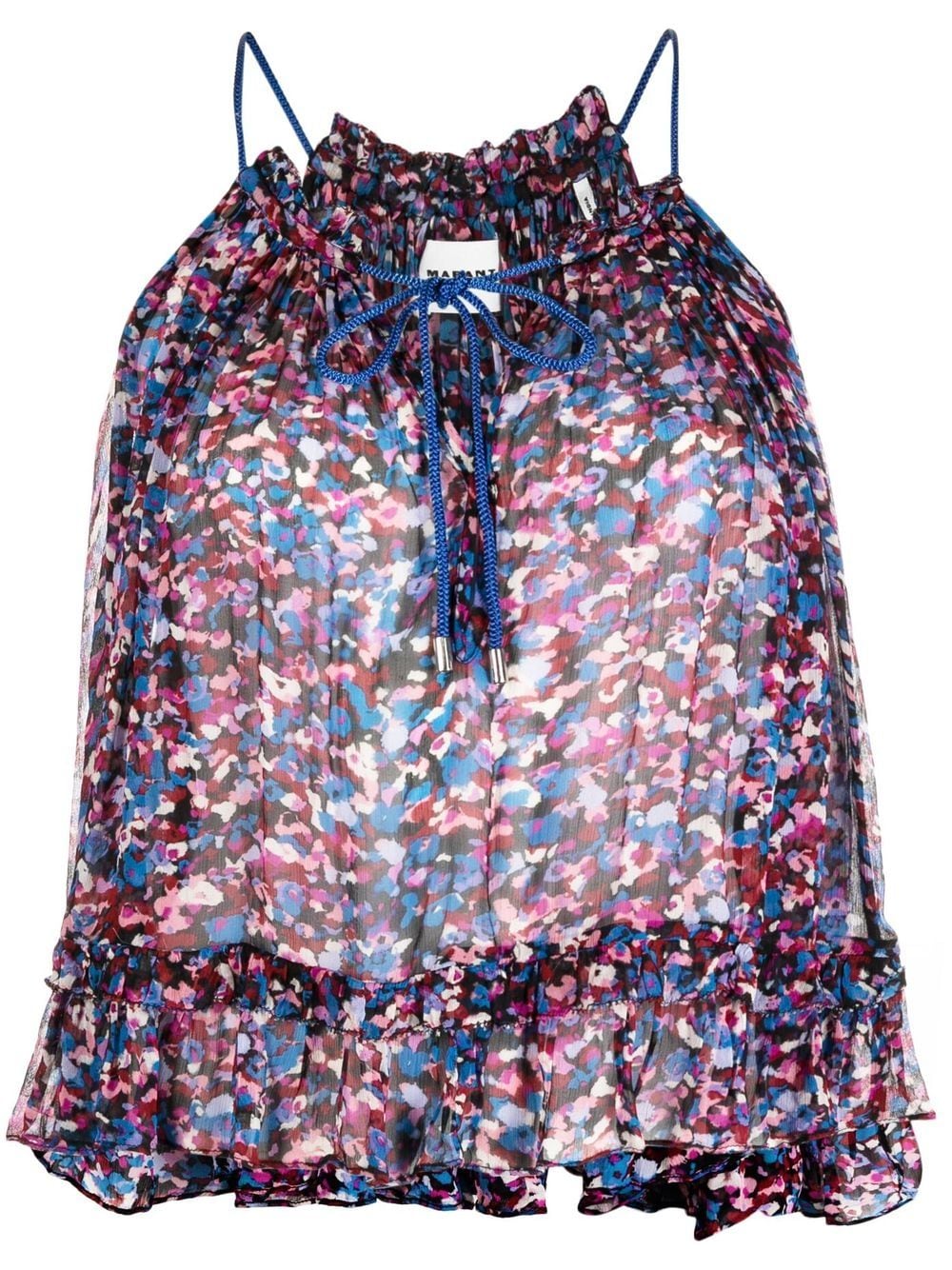 MARANT ÉTOILE floral-print halterneck top - Blue von MARANT ÉTOILE