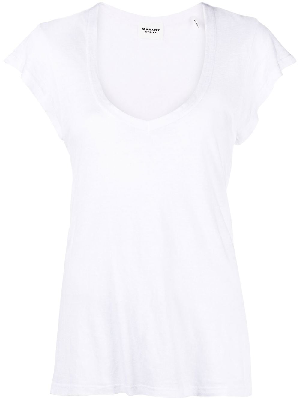 MARANT ÉTOILE scoop neck linen T-shirt - White von MARANT ÉTOILE