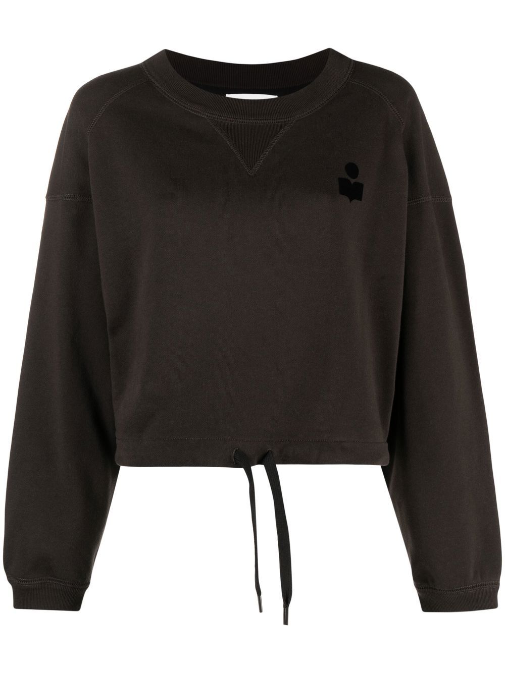 MARANT ÉTOILE logo-print crew neck sweatshirt - Black von MARANT ÉTOILE