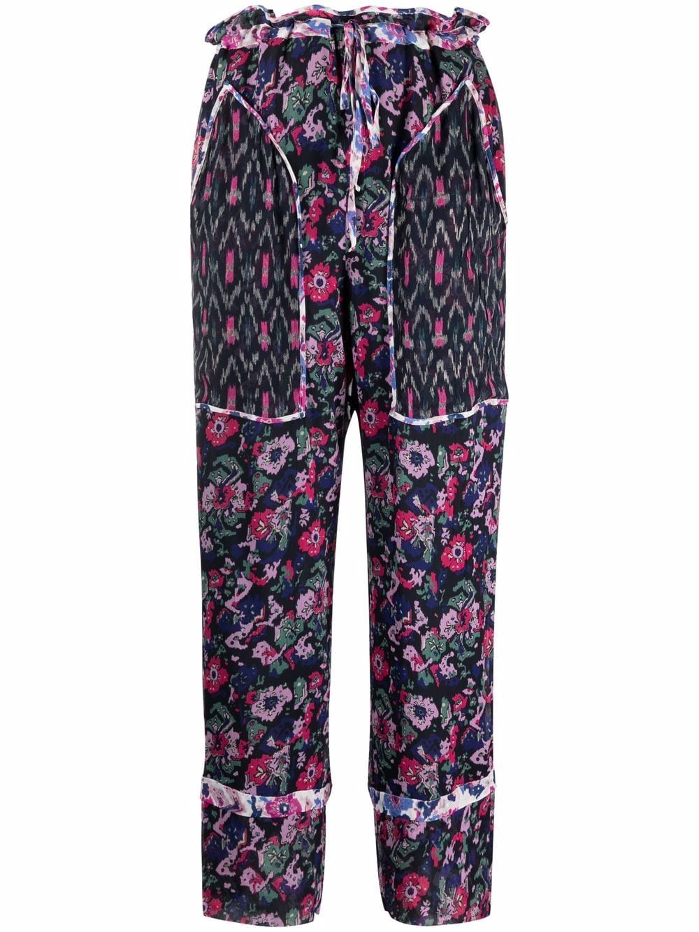 MARANT ÉTOILE mix-print straight-leg ankle trousers - Blue von MARANT ÉTOILE