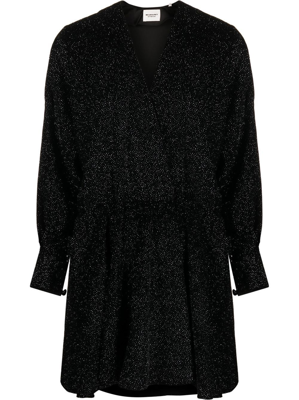 MARANT ÉTOILE shimmer long-sleeve dress - Black von MARANT ÉTOILE