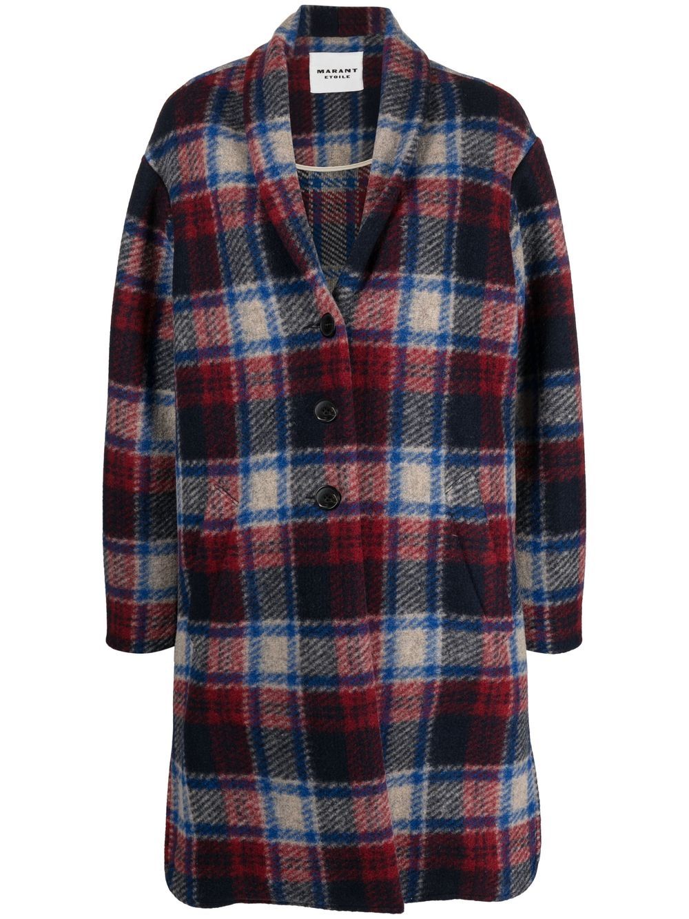 MARANT ÉTOILE single-breasted checked coat - Blue von MARANT ÉTOILE