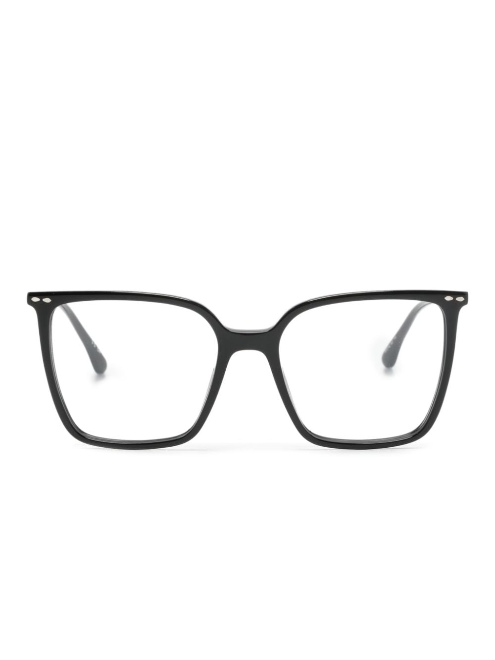 Isabel Marant Eyewear logo-print square-frame glasses - Black von Isabel Marant Eyewear