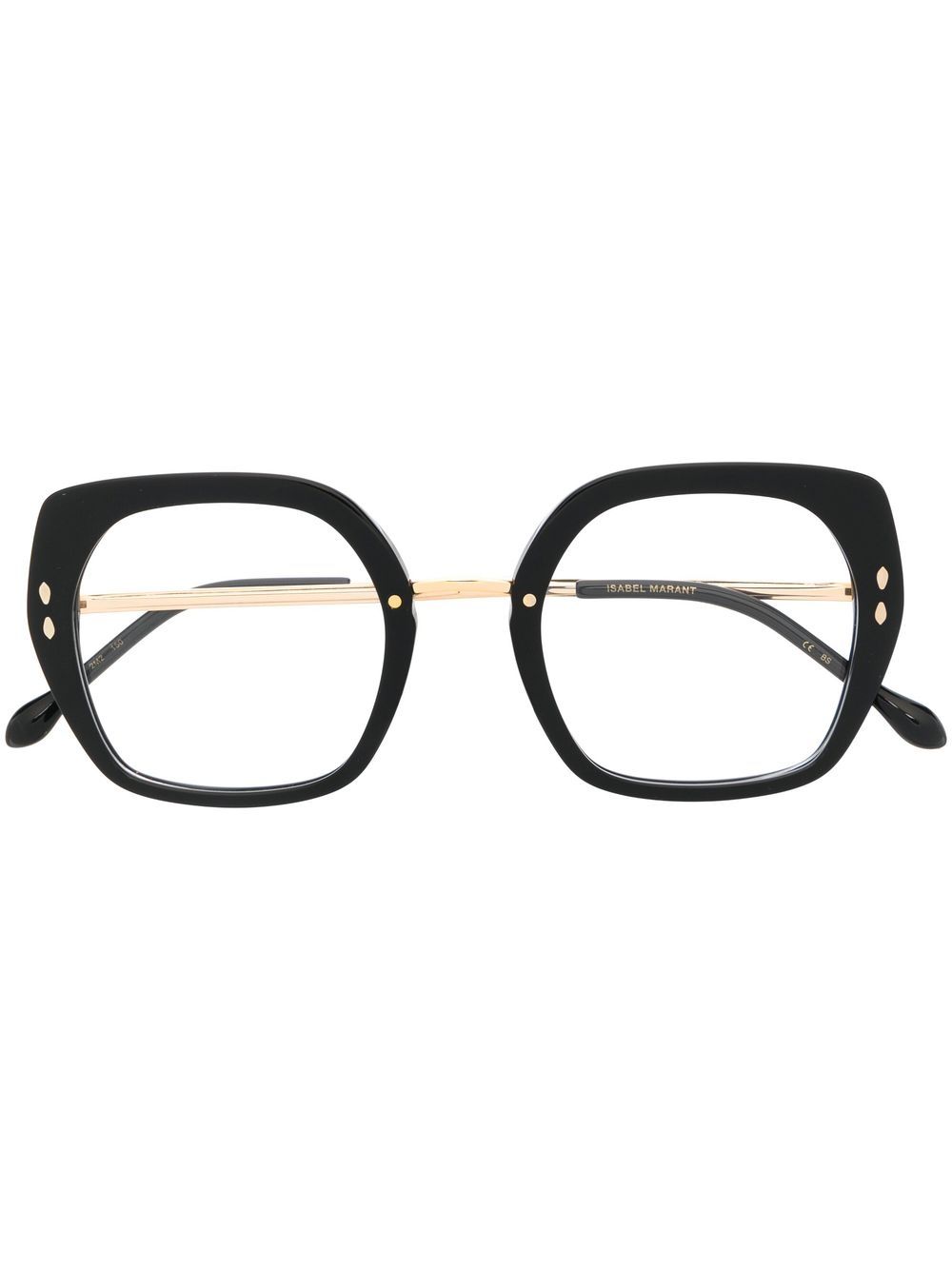 Isabel Marant Eyewear oversized square-frame glasses - Black von Isabel Marant Eyewear