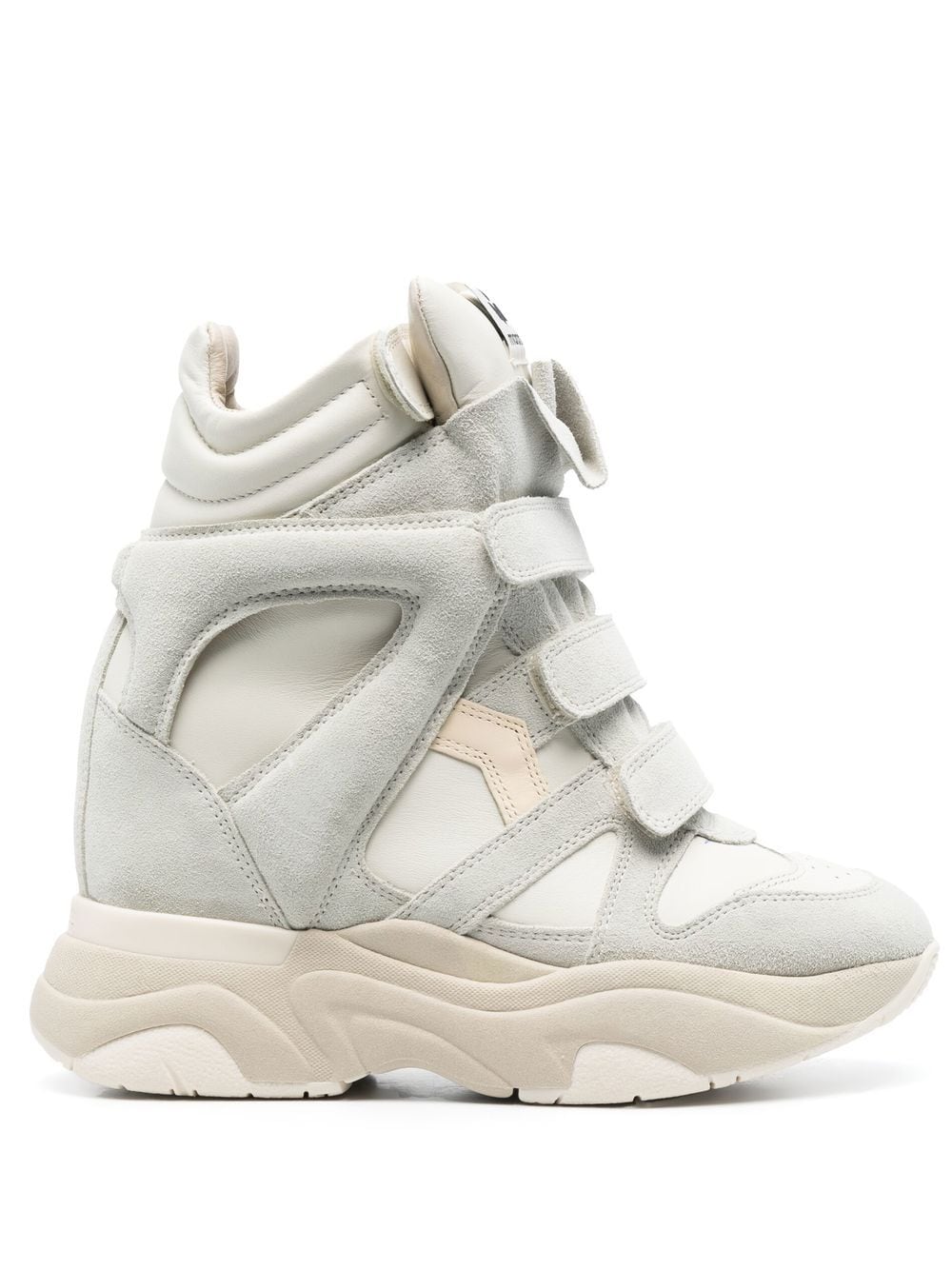 ISABEL MARANT Balskee high-top leather sneakers - White von ISABEL MARANT