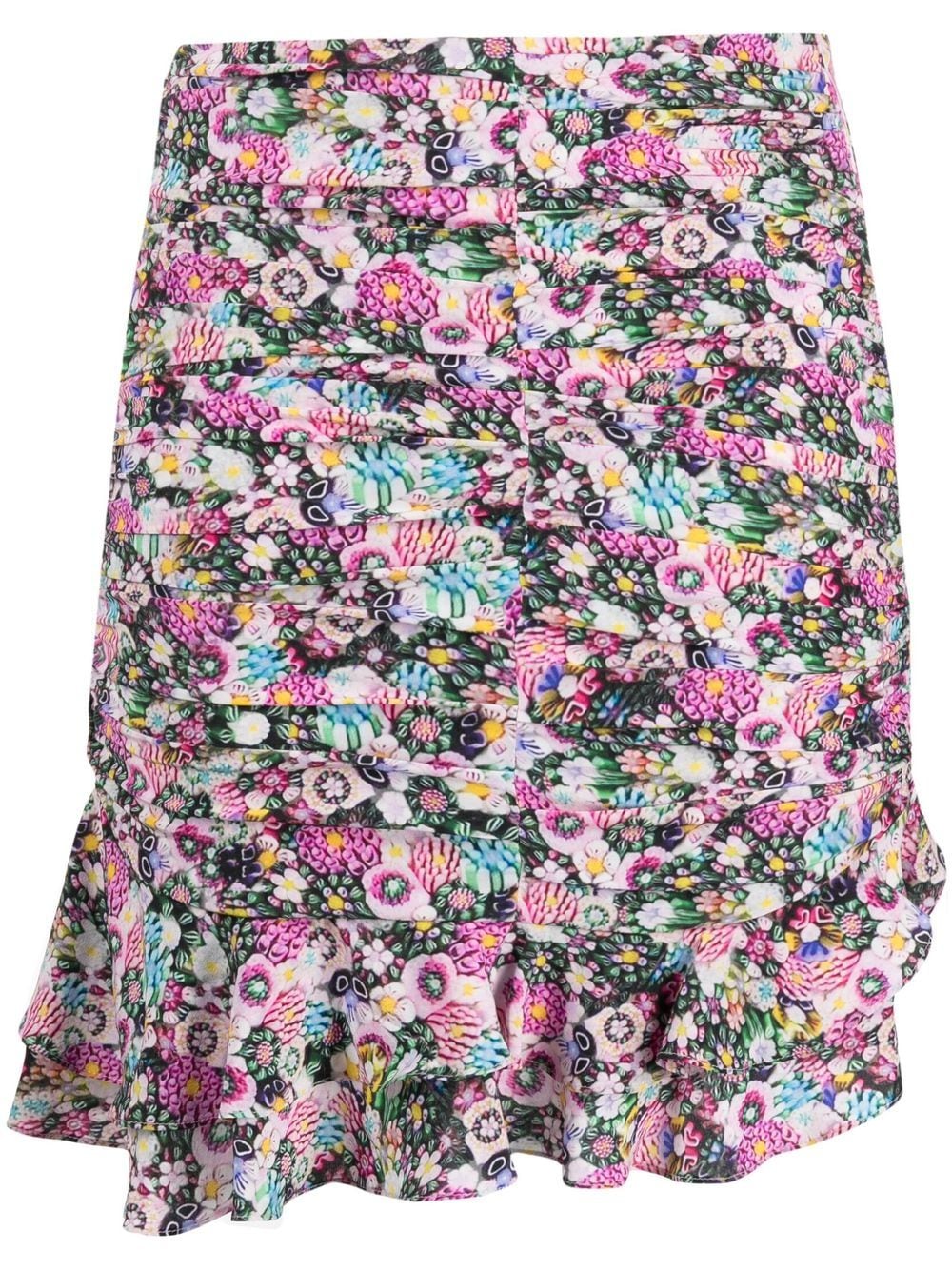 ISABEL MARANT Milendi floral-print ruched mini skirt - Pink von ISABEL MARANT