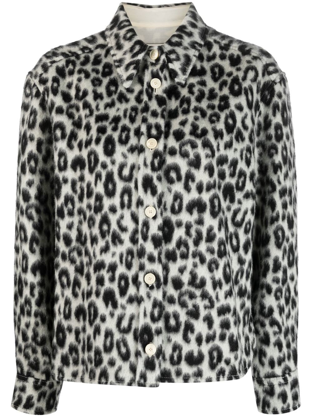 ISABEL MARANT Olanao leopard-print wool jacket - Black von ISABEL MARANT