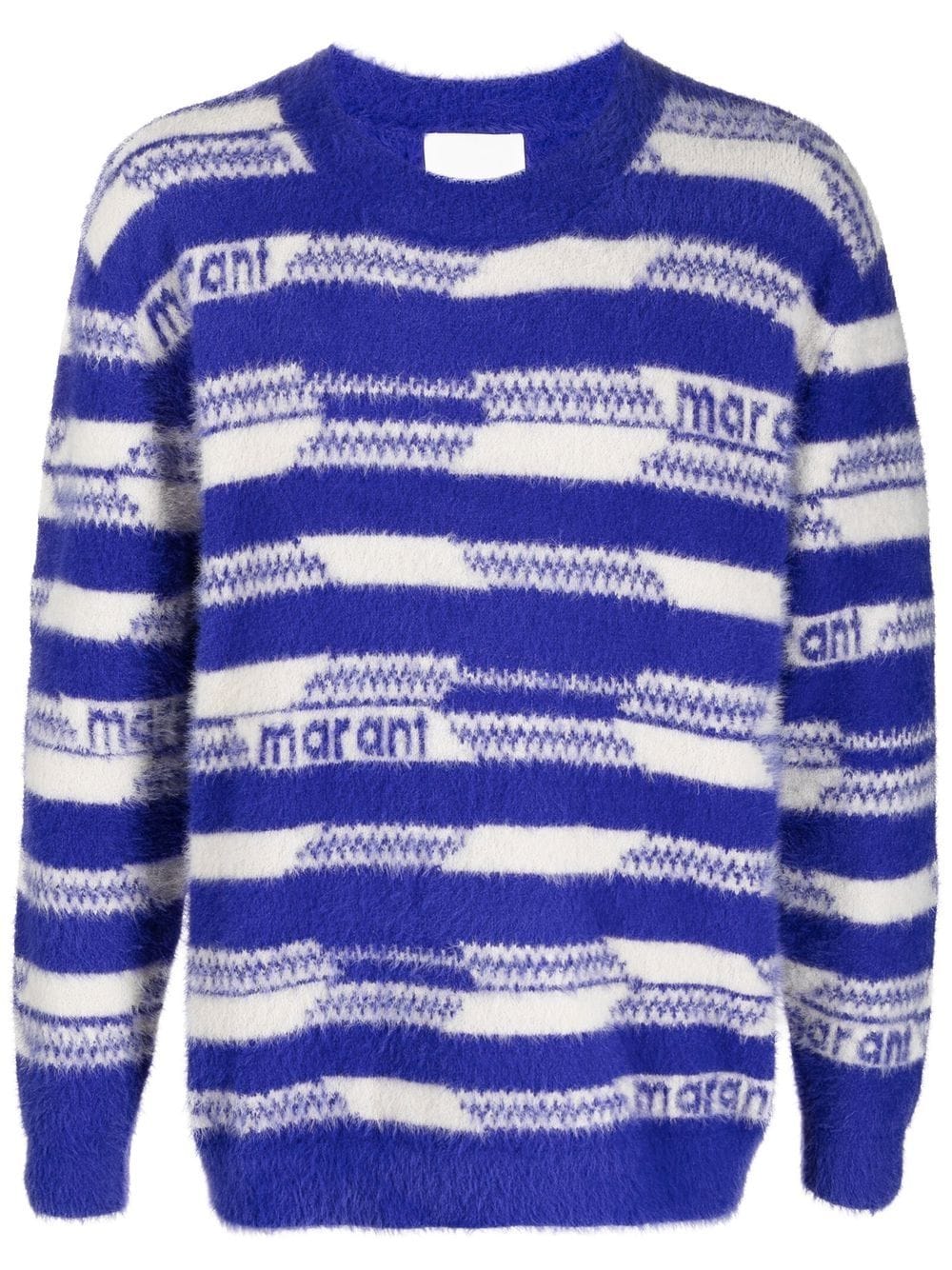 MARANT Orson logo-print striped jumper - Blue von MARANT