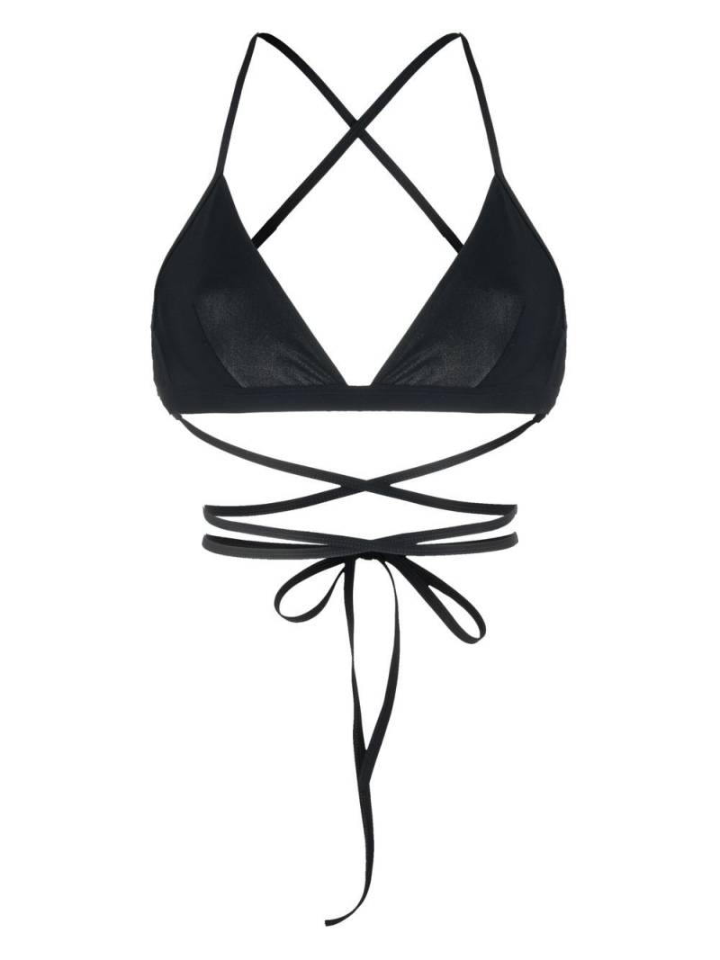 ISABEL MARANT Solange crossover-strap bikini top - Black von ISABEL MARANT